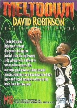 1995-96 SkyBox Premium - Meltdown #M10 David Robinson Back