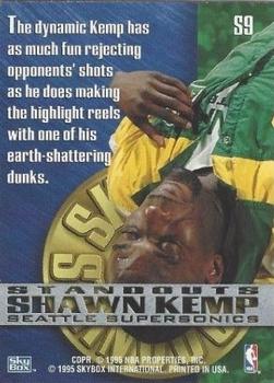 1995-96 SkyBox Premium - Standouts #S9 Shawn Kemp Back