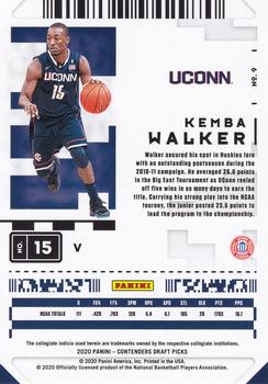 2020 Panini Contenders Draft Picks #9 Kemba Walker Back