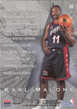 1995-96 SkyBox Premium - USA Basketball #U3 Karl Malone Back