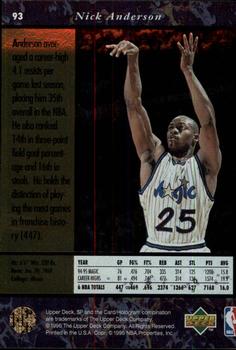 1995-96 SP #93 Nick Anderson Back