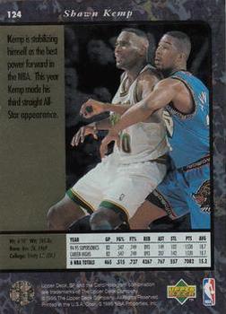 1995-96 SP #124 Shawn Kemp Back