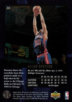 1995-96 Allan Houston, Pistons Itm#N2893