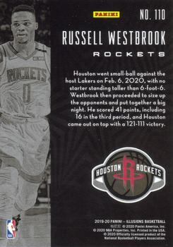 2019-20 Panini Illusions - Yellow #110 Russell Westbrook Back