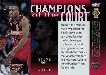 1995-96 SP Championship - Champions of the Court #C1 Steve Smith Back
