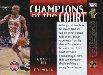 1995-96 SP Championship - Champions of the Court #C8 Grant Hill Back