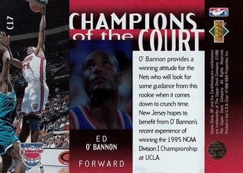 1995-96 SP Championship - Champions of the Court #C17 Ed O'Bannon Back