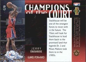 1995-96 SP Championship - Champions of the Court #C20 Jerry Stackhouse Back
