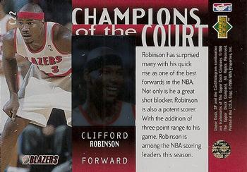 1995-96 SP Championship - Champions of the Court #C22 Clifford Robinson Back