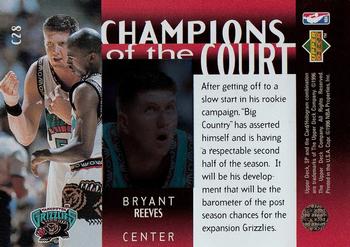 1995-96 SP Championship - Champions of the Court #C28 Bryant Reeves Back