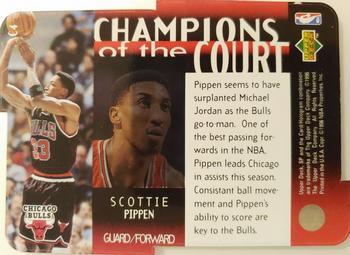 1995-96 SP Championship - Champions of the Court Die Cut #C4 Scottie Pippen Back