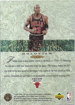 1995-96 SP - Premium Collection Holoview #5 Michael Jordan Back