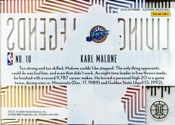 2019-20 Panini Illusions - Living Legends #10 Karl Malone Back