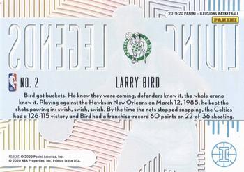 2019-20 Panini Illusions - Living Legends Sapphire #2 Larry Bird Back