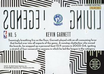 2019-20 Panini Illusions - Living Legends Sapphire #5 Kevin Garnett Back