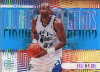 2019-20 Panini Illusions - Living Legends Sapphire #10 Karl Malone Front