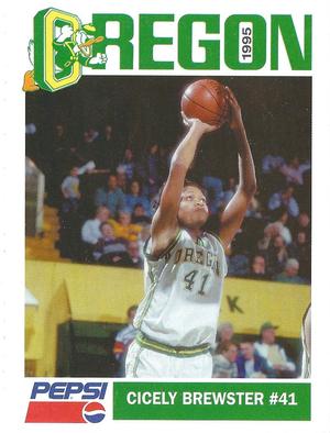 1994-95 Pepsi Oregon Ducks Women #NNO Cicely Brewster Front