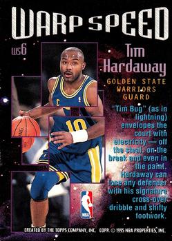 1995-96 Stadium Club - Warp Speed #WS6 Tim Hardaway Back