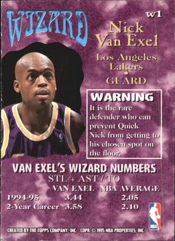 1995-96 Stadium Club - Wizards #W1 Nick Van Exel Back