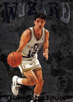 1995-96 Stadium Club - Wizards #W7 John Stockton Front