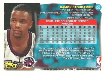 1995-96 Topps #257 Damon Stoudamire Back