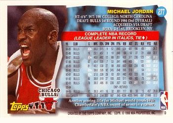 1995-96 Topps #277 Michael Jordan Back