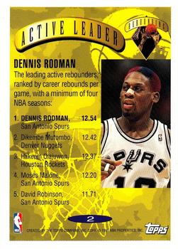 1995-96 Topps #2 Dennis Rodman Back
