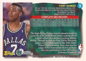 1995-96 Topps #38 Tony Dumas Back