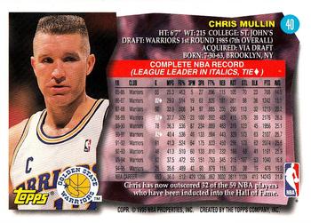 1995-96 Topps #40 Chris Mullin Back