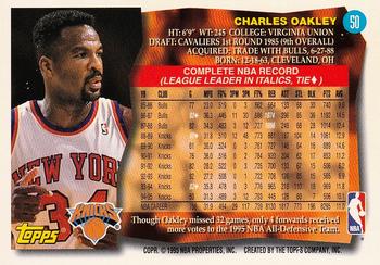 1995-96 Topps #50 Charles Oakley Back