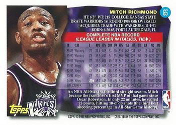 1995-96 Topps #65 Mitch Richmond Back