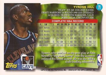1995-96 Topps #71 Tyrone Hill Back