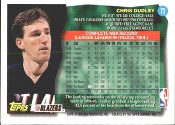 1995-96 Topps #73 Chris Dudley Back