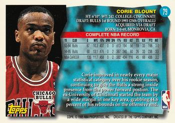 1995-96 Topps #79 Corie Blount Back