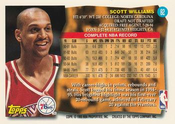 1995-96 Topps #82 Scott Williams Back