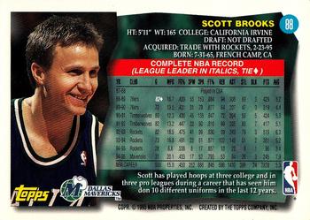 1995-96 Topps #88 Scott Brooks Back