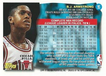 1995-96 Topps #95 B.J. Armstrong Back