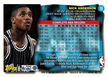 1995-96 Topps #118 Nick Anderson Back