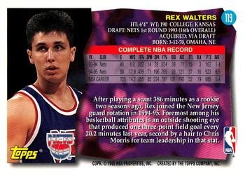 1995-96 Topps #119 Rex Walters Back
