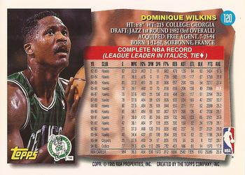 1995-96 Topps #120 Dominique Wilkins Back