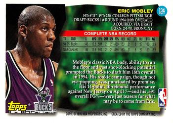 1995-96 Topps #124 Eric Mobley Back