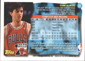 1995-96 Topps #125 Toni Kukoc Back