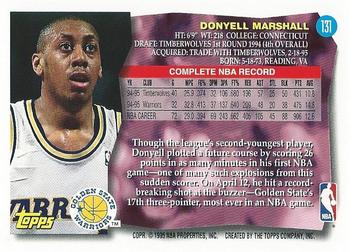 1995-96 Topps #131 Donyell Marshall Back