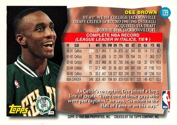 1995-96 Topps #139 Dee Brown Back