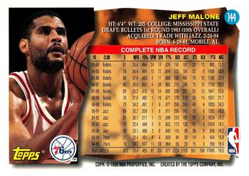 1995-96 Topps #144 Jeff Malone Back