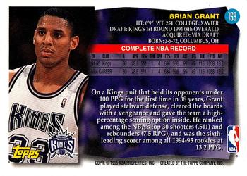 1995-96 Topps #159 Brian Grant Back