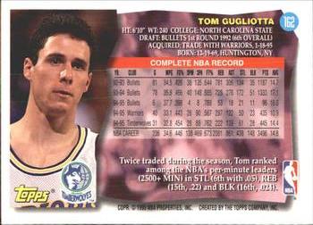 1995-96 Topps #162 Tom Gugliotta Back