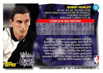 1995-96 Topps #189 Bobby Hurley Back