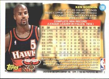 1995-96 Topps #208 Ken Norman Back