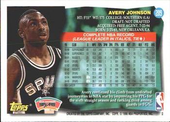 1995-96 Topps #209 Avery Johnson Back